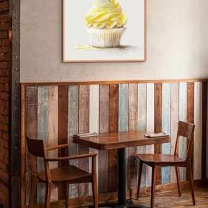 Cupcake Print Lemon Cupcake Printable Pastry Wall Art Patisserie Pastry ...