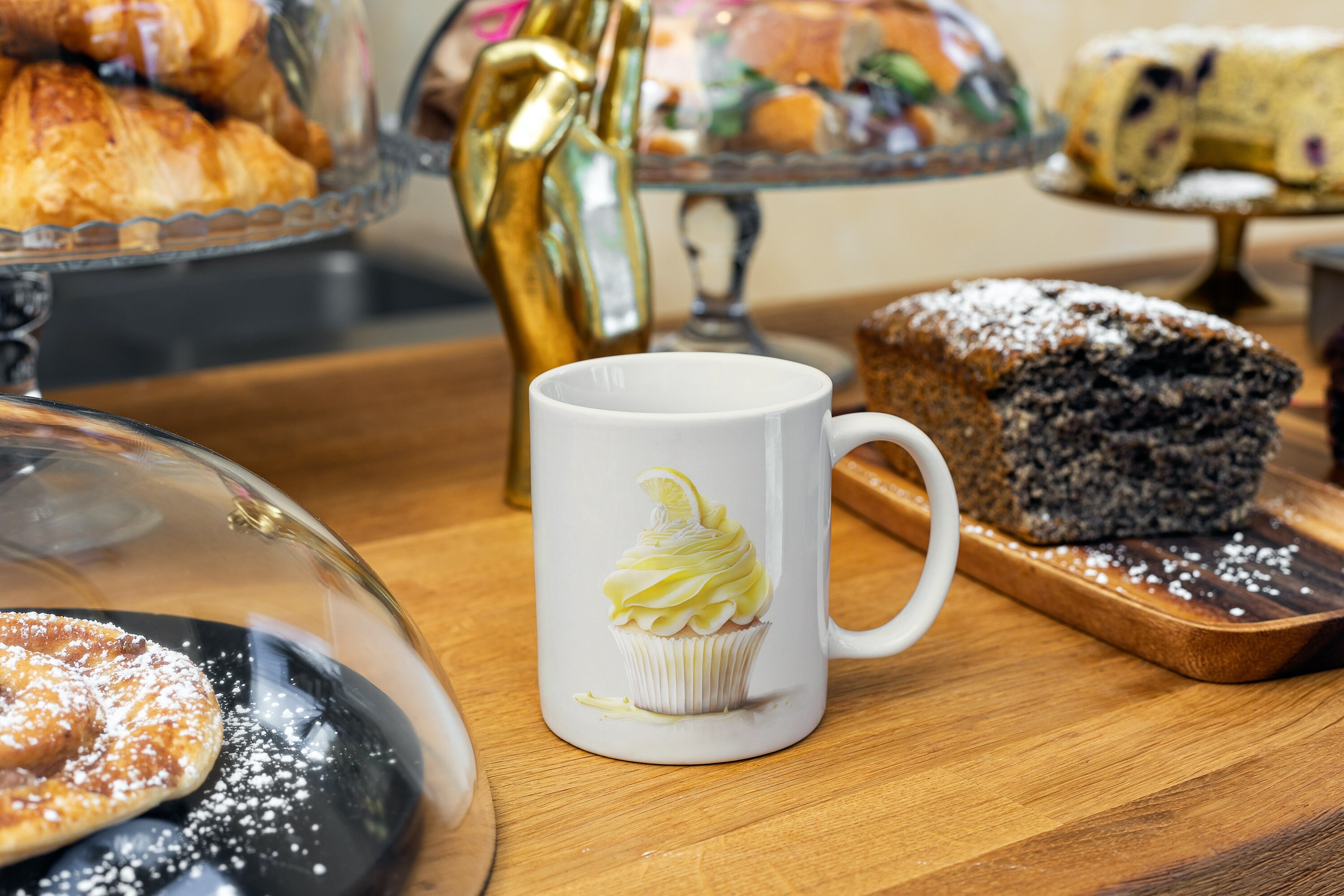 Cupcake Print Lemon Cupcake Printable Pastry Wall Art Patisserie Pastry ...