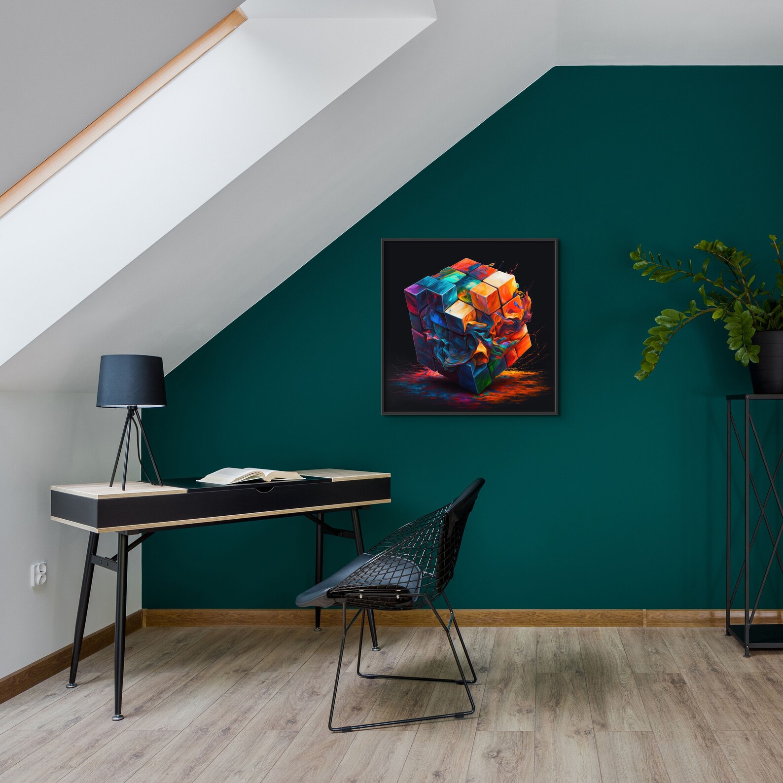 Rubik Cube Printable Rubik Cube Print Colorful Wall Art Download ...