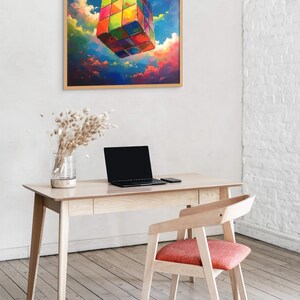 Rubik Cube Printable Rubik Cube Print Colorful Wall Art Download ...