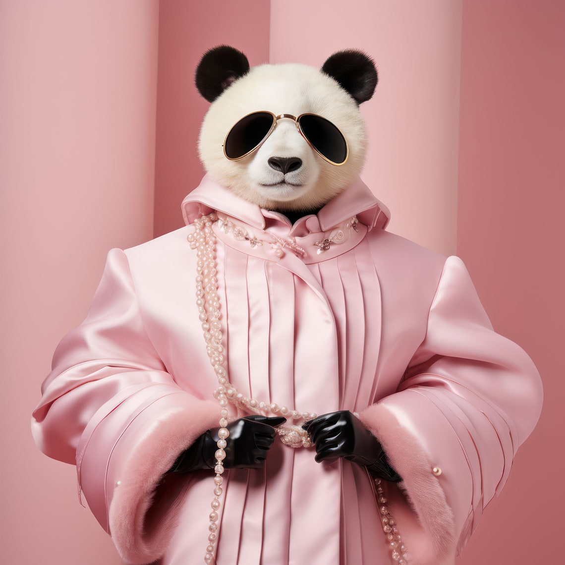 Panda Portrait Printable Colorful Panda Print Pastel Panda in - Etsy