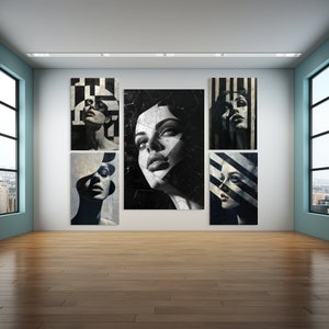Woman Portrait Woman Face Wall Art Print Girl Poster Abstract Printable ...