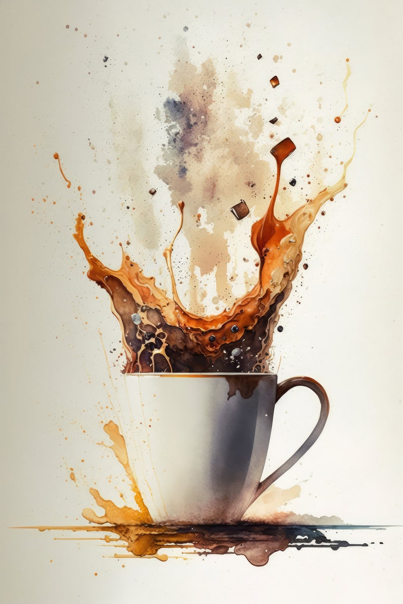Coffee Printable Cappuccino Regular Flat White Print Coffee Wall Art ...