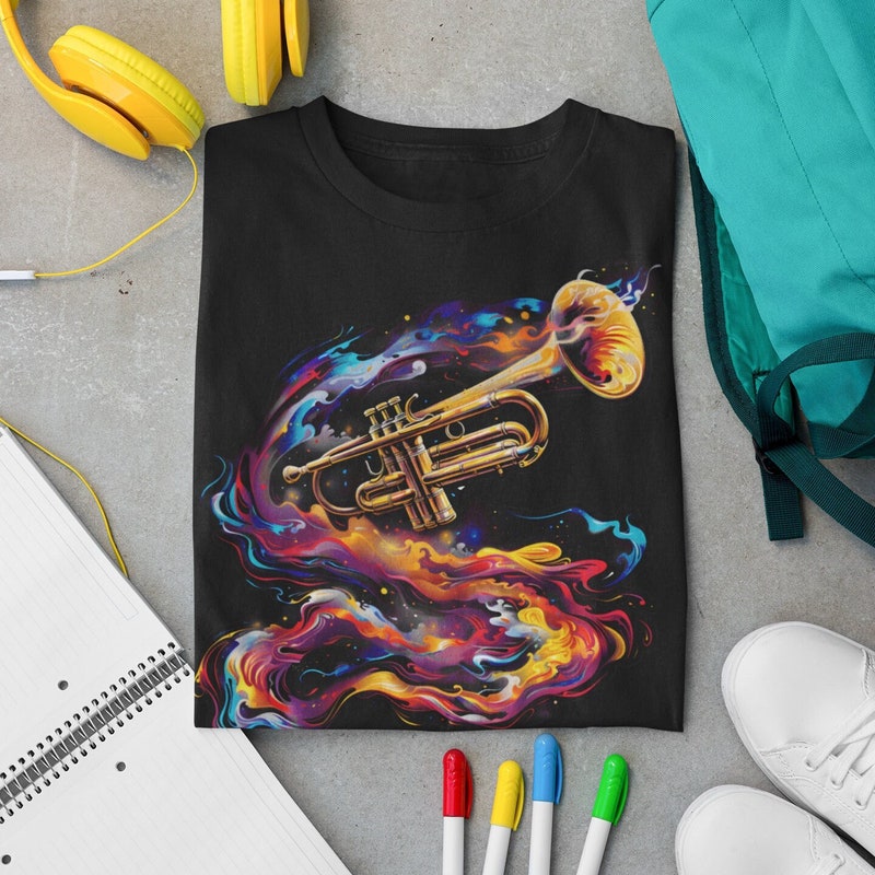 Trumpet Print Pattern Men Women Pullover Hoodie