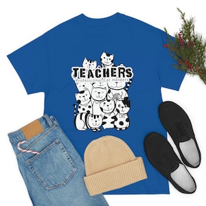 Teachers, Professional Cat Herders, Unisex Heavy Cotton Tee