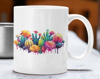 Cactus Mug, Succulent Mug, Nature-Inspired, Gift for Her, Gift for Him, Cactus Cup, Cactus Lover Gifts, Funny Cactus Mug, Funny Gift