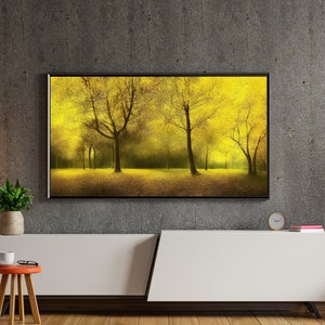 Autumn Trees Frame TV Art | Samsung | Digital Download | Golden Hues | Oil Painting | Fall Forest | October | fall images | JPG |