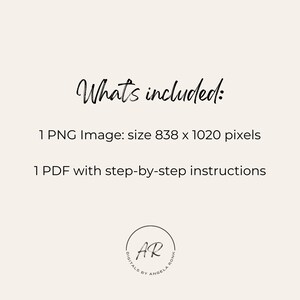 May include: What's included: 1 PNG image, size 838 x 1020 pixels, 1 PDF with step-by-step instructions. Digitally designed by Angela Bone.