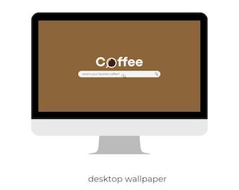 Desktop Wallpaper for PC or Mac | Coffee lovers image | Instant Digital Download | computer background