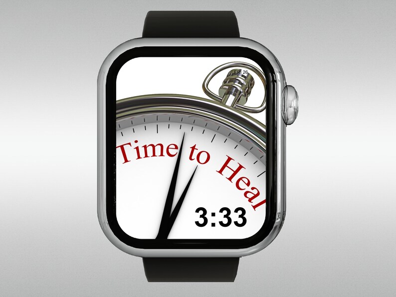 Healing Apple Watch Wallpaper Time to Heal Instant Digital Download Stop Watch With Message Self