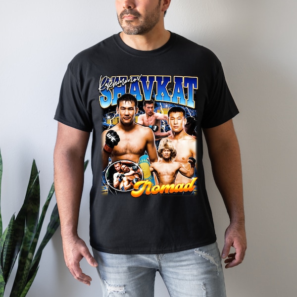 Shavkat Rakhmonov T-Shirt Shirt Sweatshirt Vintage Graphic Tee Fighter Boxer American Jiu Jitsu 90s Fans Hoodie Retro Championship MMA UFC