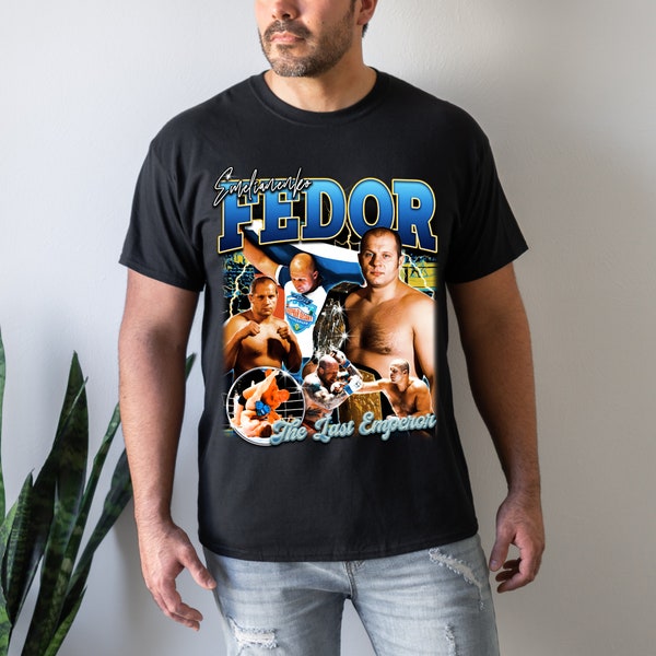 Fedor Emelianenko T-Shirt Shirt Sweatshirt Vintage Graphic Tee Fighter Boxer American Jiu Jitsu 90s Fans Hoodie Retro Championship MMA UFC