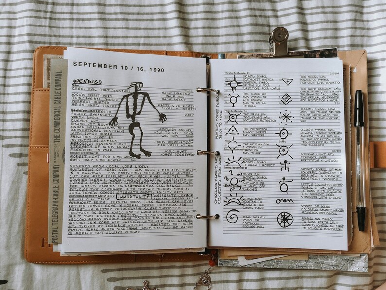 John Winchester Journal Pages wendigo - Etsy
