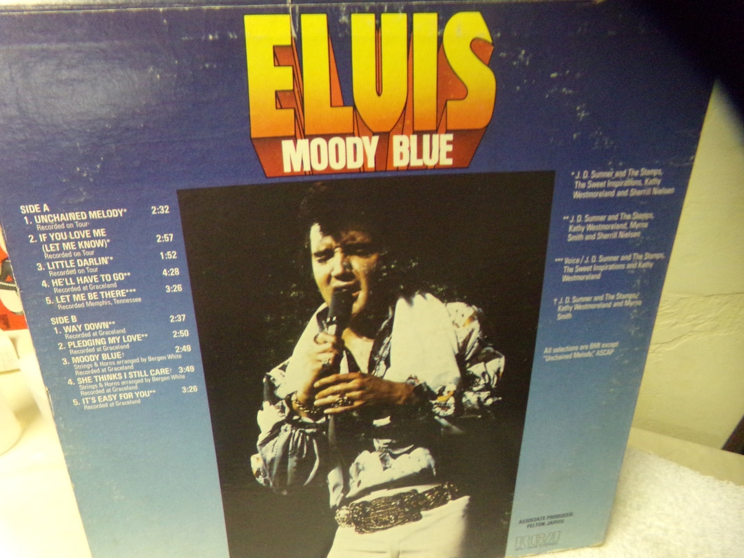 Elvis / Moody Blue / Blue Vinyl / Original Print Etsy