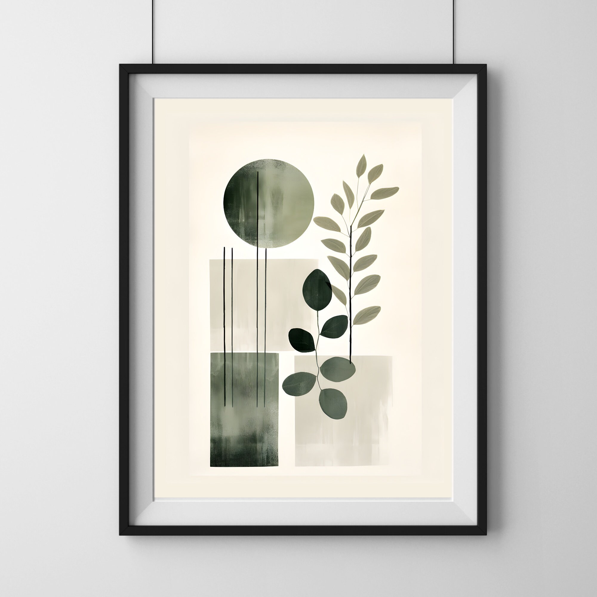 Boho Abstract Printable Wall Art, Set of 3 Wall Prints, Minimalist ...