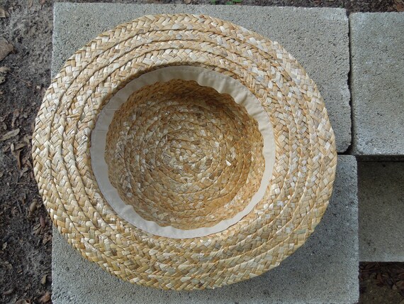 Handmade Straw Hat 1980s vintage - image 5