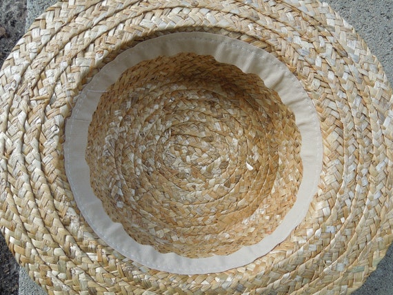 Handmade Straw Hat 1980s vintage - image 6