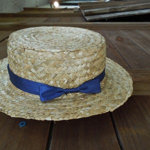 Handmade Straw Hat 1980s vintage