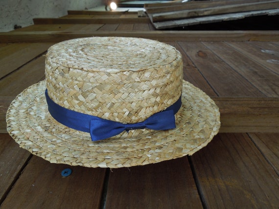 Handmade Straw Hat 1980s vintage - image 1