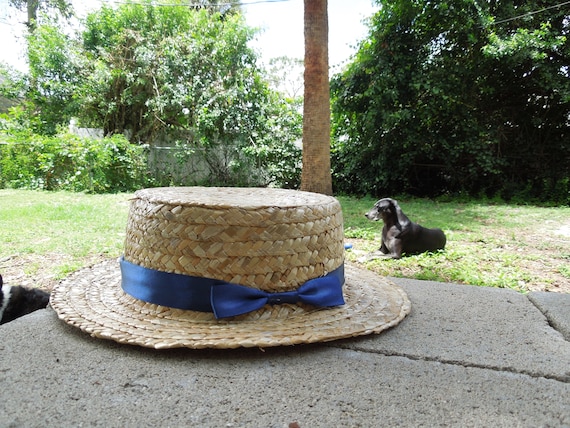 Handmade Straw Hat 1980s vintage - image 9