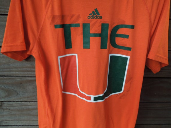 Miami Hurricanes "The U" t-shirt by Adidas, Medium - image 3