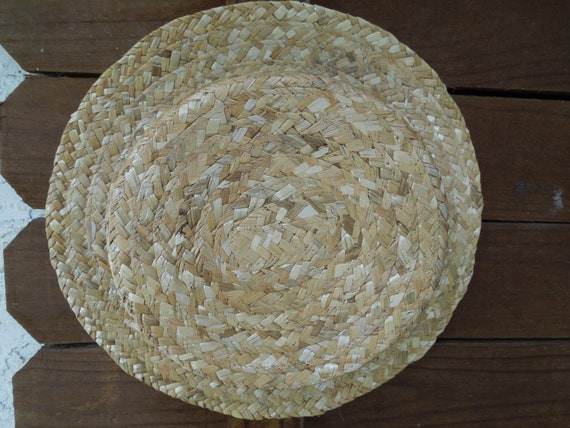 Handmade Straw Hat 1980s vintage - image 4