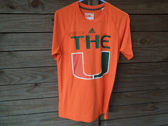 Miami Hurricanes "The U" t-shirt by Adidas, Medium - image 5