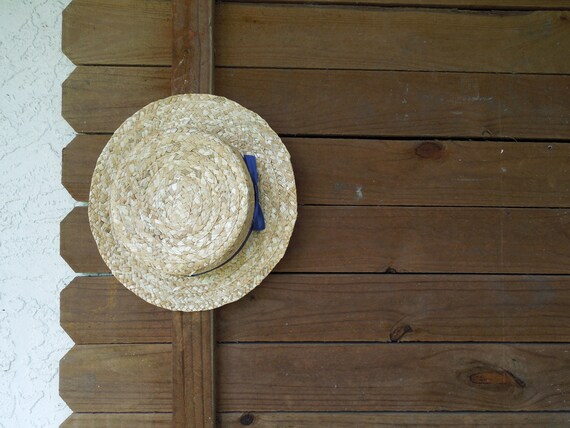 Handmade Straw Hat 1980s vintage - image 2