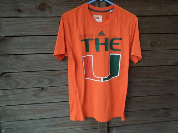 Miami Hurricanes "The U" t-shirt by Adidas, Medium - image 1