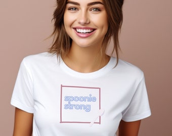 Spoonie Strong-T-shirt: chronische ziekte, uniseks pasvorm