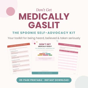 Don't Get Medically Gaslit Bundle: Chronic Illness Medical Binder + Self-Advocacy Kit & Symptom Tracker Printable image 11