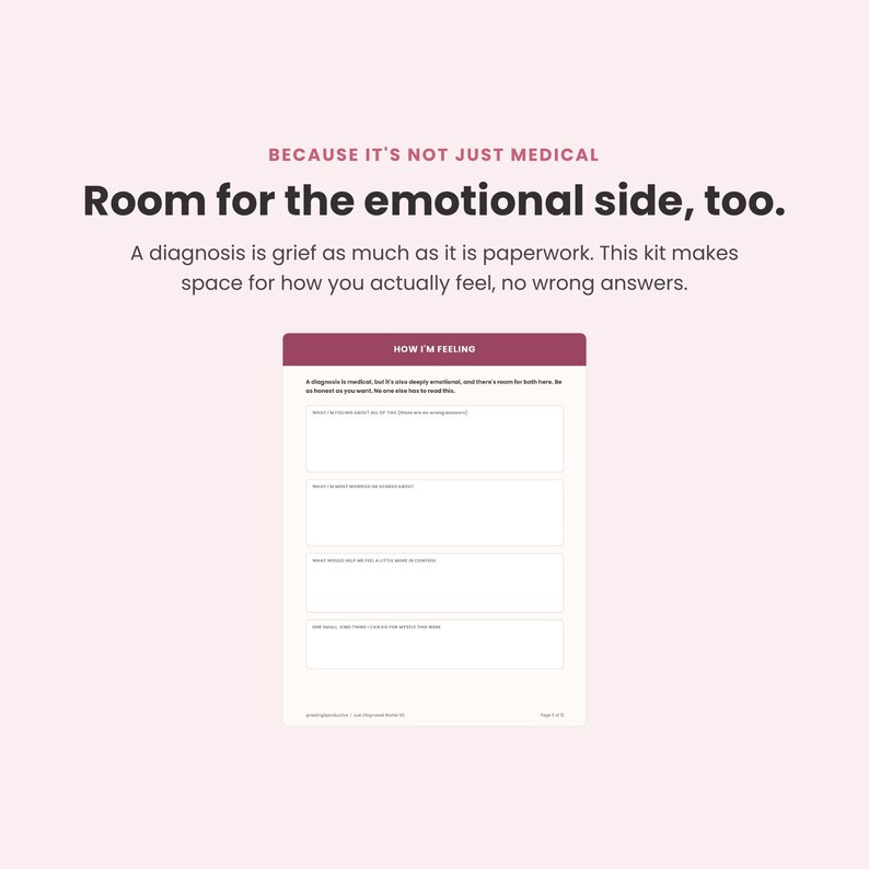 Net gediagnosticeerd | Printbaar zorgpakket voor chronische ziekten | Startpakket voor nieuwe diagnoses & planner voor emotionele ondersteuning afbeelding 5