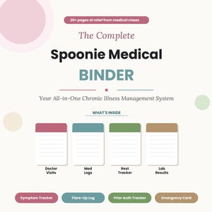 Don't Get Medically Gaslit Bundle: Chronic Illness Medical Binder + Self-Advocacy Kit & Symptom Tracker Printable image 15