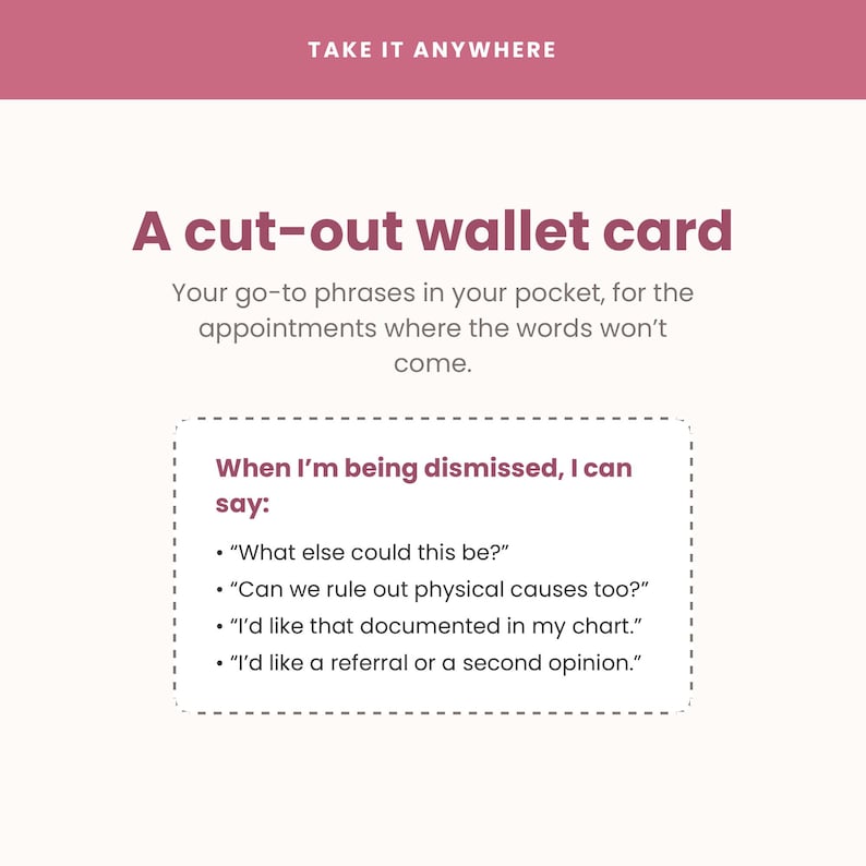 Don't Get Medically Gaslit: Chronic Illness Self-Advocacy Kit | Doctor Appointment Scripts & Symptom Tracker | Printable image 5