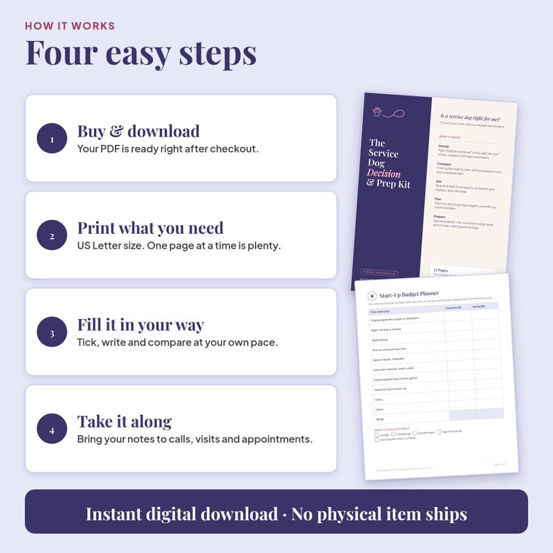 How it works: instant digital download PDF, US Letter, print at home, no physical item