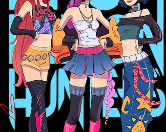 Kpop Demon Hunters PNG, Anime Clipart (Digital Download)