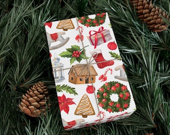 Christmas Gift Wrap holiday wrapping Paper roll