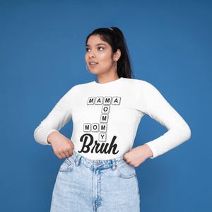 Funny Mom Scrabble SVG: Mama Mommy Mom Bruh Cut File
