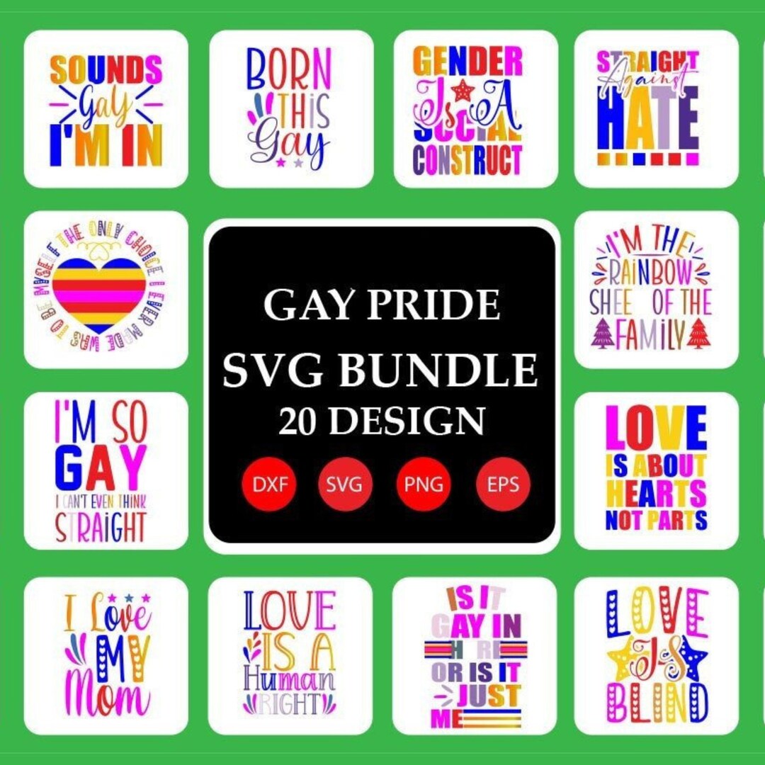 Gay Pride SVG Bundle Sublimation Clipart for LGBT Pride - Etsy