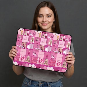 Pinke Barbie Schreibtischmatte - Mausunterlage für Arbeit oder Studium, Schreibtischzubehör