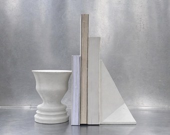Customizable Concrete Bookend | Minimalist Bookend | Modern Shelf Decor | Handmade Concrete Sculpture | Architectural Book Holder