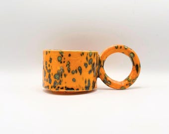 Handmade Ceramic Mug | Minimalist Coffee Cup | Modern Stoneware Mug | Unique Pottery Gift | Artisan Tea Cup | Neutral Home Decor