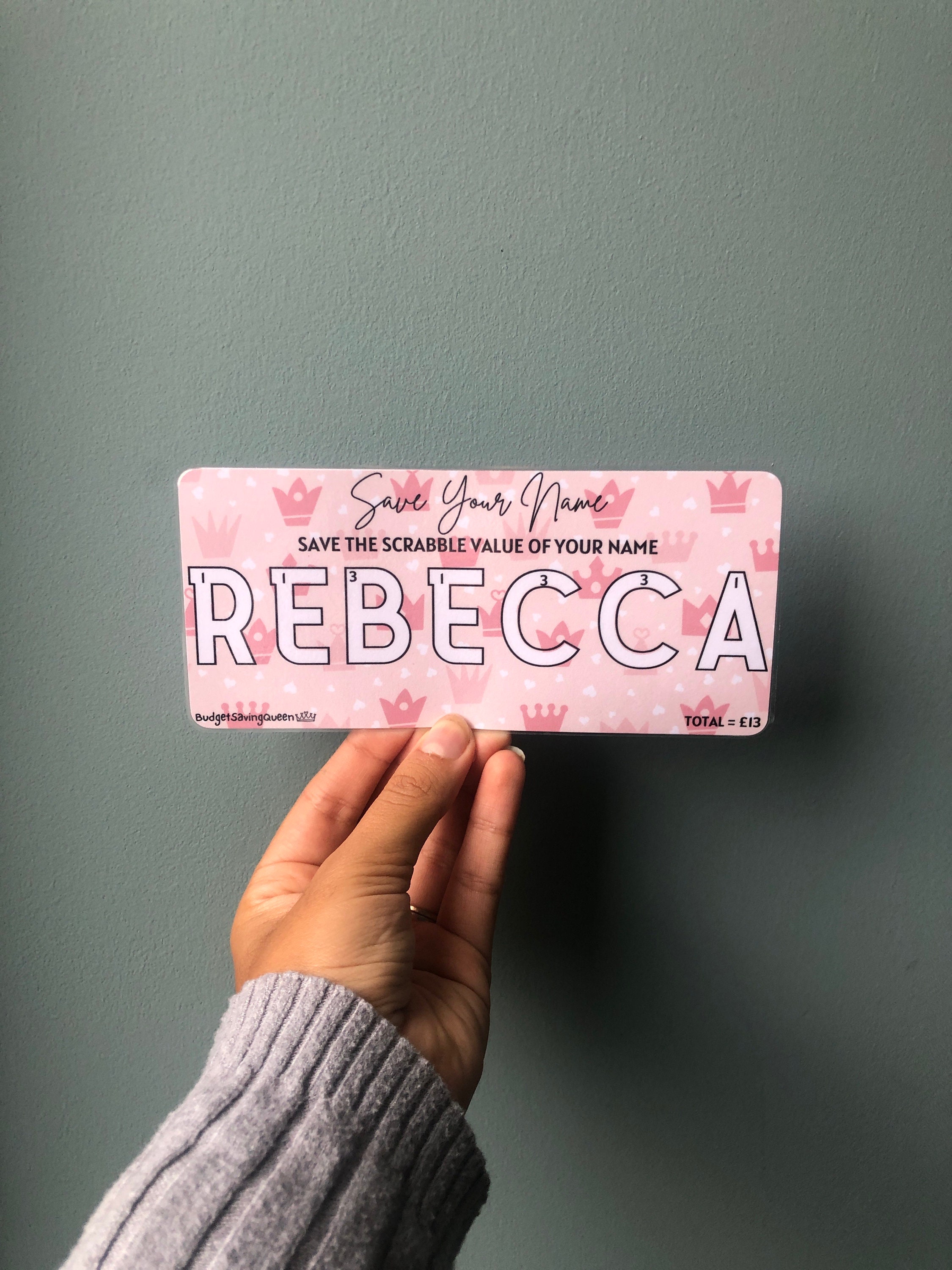 Name Savings, Save Your Name, Fun Savings Challenge , Laminated Saving Tracker, Gift Planner for Her, Cash Stuffing, A6 Cash Binder Insert