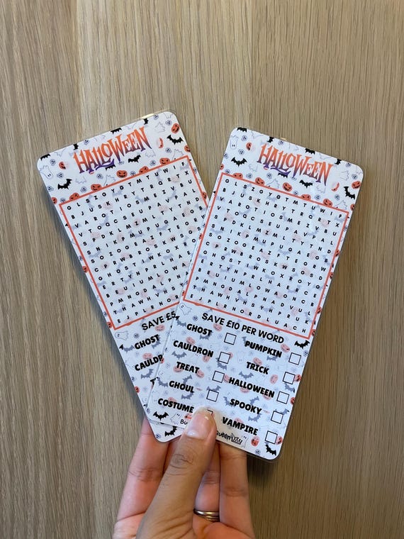 Halloween Wordsearch Savings Challenge: Spooky Season Game