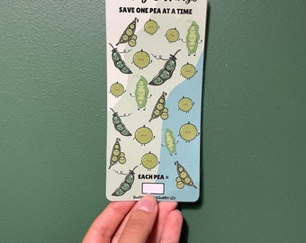 Peasy Savings Challenge, Cute Pun Low Budget Savings Tracker, A6 Cash Stuffing Insert, Laminated Card Tracker, Cash Envelopes