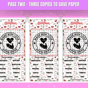 PRINTABLE Christmas Wordsearch Savings Challenge: Cash Stuffing Tracker image 5