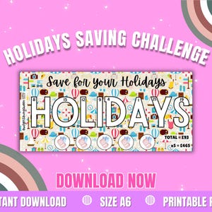 PRINTABLE Holiday Savings Challenge: Save the Word Cash Stuffing Tracker