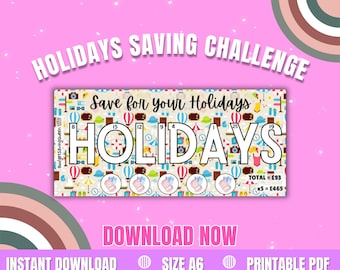 Desafio de Economia de Fim de Ano IMPRIMÍVEL: Rastreador de Recheio de Dinheiro do Save the Word