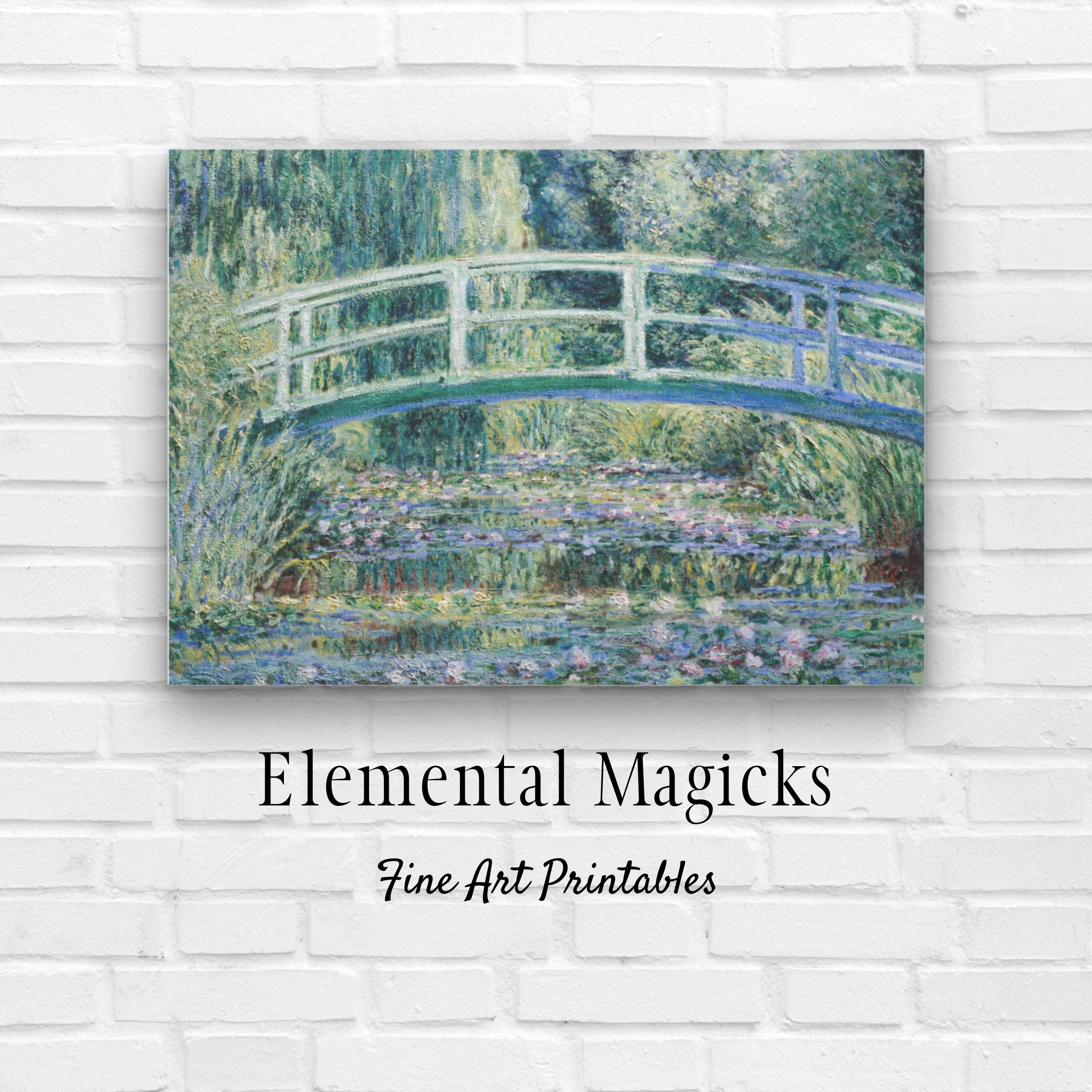 Japanese footbridge monet - Etsy 日本