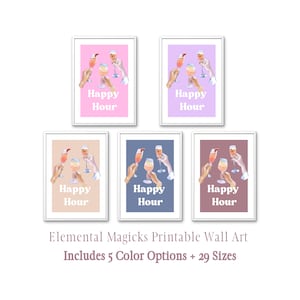 Vintage Retro Bar Cart Wall Art • Happy Hour • Bar Cart Print • Bar Sign  Vintage Bar Art • Printable Wall Art • Pub Sign • Instant Download